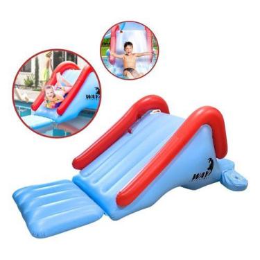 Imagem de Escorregador Inflável Tobogã Gigante Para Piscina 252cm Cor Colorido -