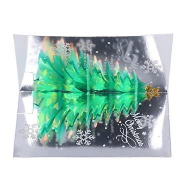 Imagem de KIMISS Cartões de Natal Em 3D Com Tema de árvore Glitter, Cartão de Férias Pop -up, Processo de Estampagem, Papel Deco, Design Em Relevo para Desejos de Férias (#12)