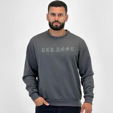 Imagem de Blusa Red Nose Helanca Fechada Masculina, G, Cinza escuro