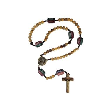 Imagem de Terço Rosário Quaresma de São Miguel Arcanjo Com Medalha de Nossa Senhora Aparecida Mistérios do Rosário em Madeira (1, Terço NSA Imbuia)