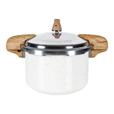 Imagem de Panela de Pressão Ceramic Life Pressure com indução 22cm 5,4L Vanilla 