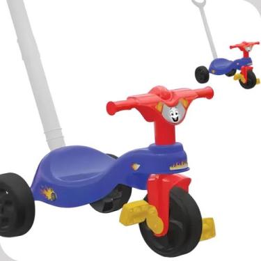 Imagem de Triciclo fast - com empurrador unica - Pais e Filhos, Azul