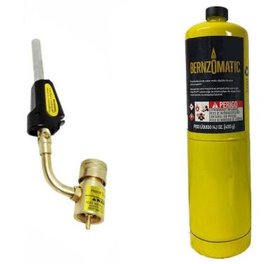 Imagem de Kit Maçarico Portátil Aut. T A mais gás Mapp Pro Bernzomatic 400g - HA