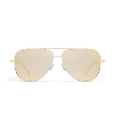 Imagem de Quay - Óculos de sol para homens e mulheres, lentes aviador com proteção UV, óculos de sol grandes (chave alta), Dourado, High Key Large