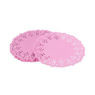 Imagem de YELARXI Doilies de papel, toalhas de renda de papel, descartáveis, redondos, modernos, decorativos, volumosos, 8,5 cm, adequado para bolos, sobremesas, artesanato, grelhados, fritos, utensílios de