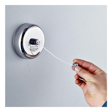 Imagem de Varal Parede Pratico Retrátil 187,5 Cm Inox Ajustável Aço