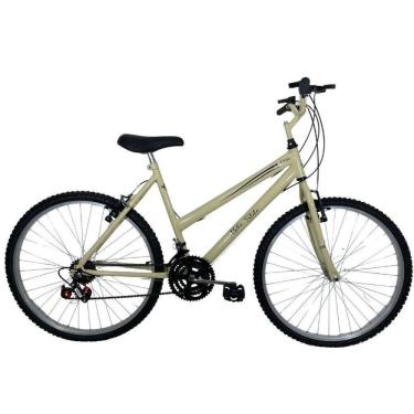Imagem de Bicicleta Passeio 18 Marchas Aro 26 Feminina Bege