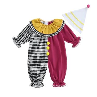 Imagem de Douhoow Fantasia infantil de Halloween para meninos e meninas, macacão com chapéu, roupas de Natal para crianças (preto, 3-4T)