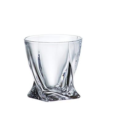 Imagem de Barski , Copos europeus, de vidro, cristalinos, à moda antiga com um toque na parte inferior, 326 g, feito na Europa, conjunto de 6
