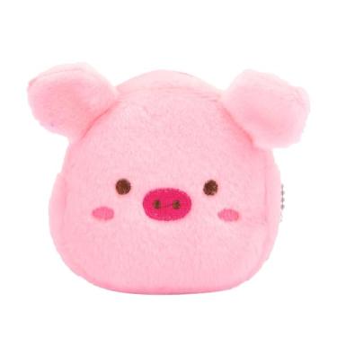 Imagem de Coin Wallet Purse Plush Pink Pig Shape Cute Portable Mini Change Purse para crianças Compras ao ar livre Soft Durable Material