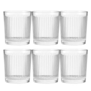 Imagem de Jogo 6 Copo de Vidro Transparente Down Line 360ml Em Casa Tem - EmCasa