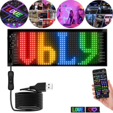 Imagem de Letreiro De Led Painel Led 38x10cm Flexível P/ Carro Loja - FOYU