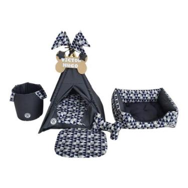 Imagem de Kit Caminha G Grey Toca Cesto Organizador Cama Colchão Pet G - Nikpet 