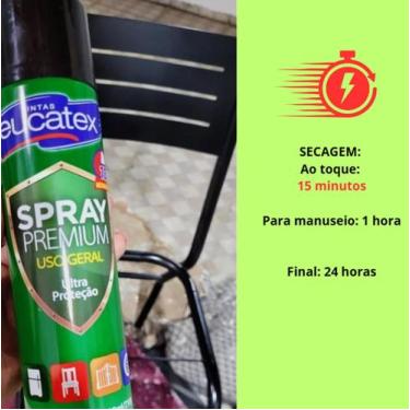 Imagem de Tinta Multiuso Spray P/pintar Metal Mdf Plastico Ferro Moveis Preto Br