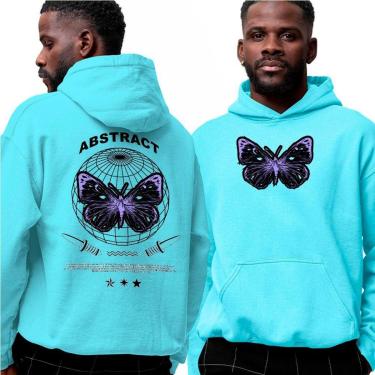 Imagem de Moletom Estampado Algodão‎ Abstract Butterfly Street Purple-Unissex