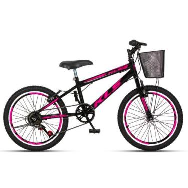Imagem de Bicicleta Aro 20 Kls Sport Gold V-Brake Mono 7 Marchas Feminina, Preto