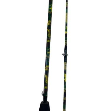 Imagem de Vara de pesca camuflada emenda de rosca 2 partes para molinete 1,80 me