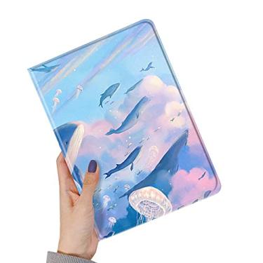 Imagem de Capa floral para iPad Pro 33.0 cm (M4) 2024 capa com estampa floral fofa de couro fino capa inteligente com suporte para lápis hibernar/despertar automaticamente, cor T
