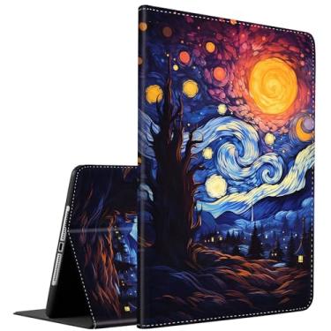 Imagem de Capa para Samsung Galaxy Tab S10 FE Plus, suporte inteligente multi-ângulo, hibernar/despertar automático para Galaxy Tab S10 FE+ 13,1 polegadas (SM-X620/SM-X626B) 2025, noite estrelada