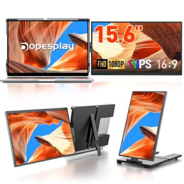 Imagem de Dopesplay Extensor de tela para laptop, monitor externo portátil FHD 1080p IPS de 15,6 polegadas para laptop, monitor de tela dupla Plug & Play para laptops de 13 a 17 polegadas, compatível com Mac