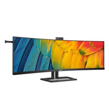 Imagem de Philips Monitor curvo SuperWide 32:9 com USB-C - série 6000 45 polegadas 5120 x 1440 (Dual QHD) com uma webcam pop-up
