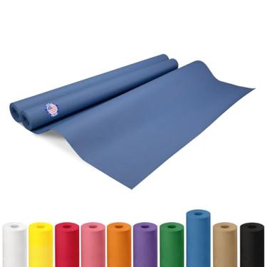 Imagem de IDL Packaging Rolo de papel kraft azul de 91,4 cm x 3048 cm, pacote com 2 - Papel artesanal de qualidade feito nos EUA para embrulho de presente, artes e artesanato infantil, projetos escolares - 100%