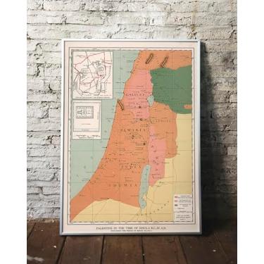 Imagem de Mapa de 1912 - Palestina no tempo de Jesus, 4 aC - 30 DC - Decoração da Terra Santa de Israel - Impressão de pôster de arte de parede sem moldura - História Antiga - Presentes Cristãos - Pôsteres da