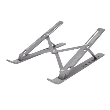 Imagem de Fockety Laptop Ajustável Stand para Mesa, Liga de Alumínio 6 Alturas Laptop de Leve Suporte Não Deslizante Dobrável Suporte Portátil Portátil Stand por 10 a 15,6in