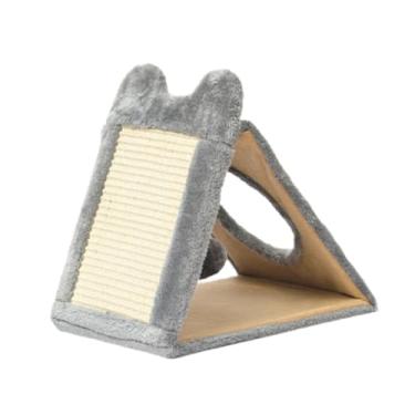 Imagem de WeiLaiKeQi Arranhador para gatos, arranhador para gatos, poste de papelão para gatinhos, Cinza