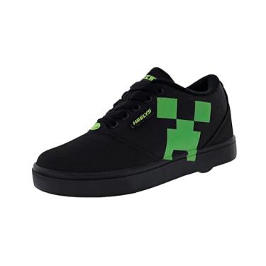 Imagem de HEELYS Minecraft Pro 20 (criança pequena/criança grande/adulto), Preto/Verde, 6 Big Kid