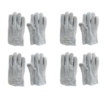 Imagem de 4 Pares Luva De Raspa Clut Ph7 Reforço Solda Segurança Epi Valcan Epi