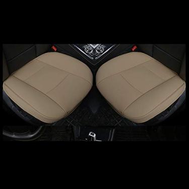 Imagem de EDEALYN (2 peças de capa de assento de inverno interior para carro protetor universal de assento de pelúcia quente para assento de carro almofada de assento frontal de inverno para protetor de assento de carro, Beige-b, 2