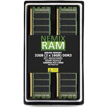 Imagem de NEMIX RAM Kit de memória de servidor registrado 32GB (2X16GB) DDR3 1866MHZ PC4-14900 2Rx4 1.5V CL13 240-PIN ECC RDIMM compatível com Apple Mac Pro 2013 MacPro6,1