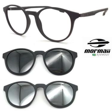 Imagem de Armação Oculos Redondo Mormaii 6071 Swap2 Preto A14 cp, Preto