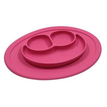 Imagem de Pratinho de Silicone com Divisórias Rosa Turminha Guará
