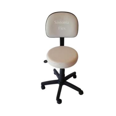 Imagem de Cadeira Mocho Encosto Secretaria Base Rodízio Regulagem - Sintonia Fle