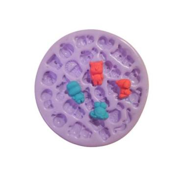 Imagem de Molde de silicone mini bichinhos confeitaria biscuit f924 - CM