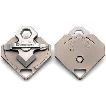 Imagem de GRACEEASE Ferramenta multifuncional de liga de titânio EDC quatro em um, incluindo faca de desembalagem, chave de fenda, cabo de placa M8 e outras funções, ferramenta multifuncional para uso externo