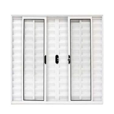 Imagem de Veneziana 6 Folhas Aluminio Branco 1,00x1,20 S/grade