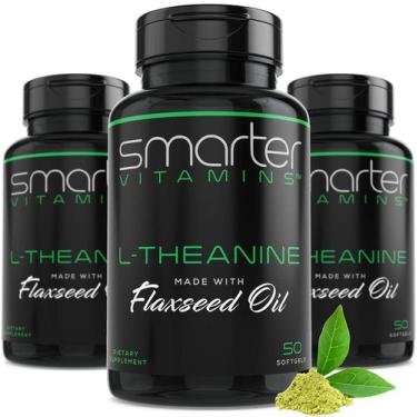 Imagem de (Pacote com 3) Suplemento Smarter L-Theanine 250 mg Relaxation 150 cáp