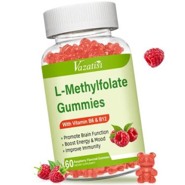 Imagem de Suplemento Vazatisi L-metilfolato 15mg Gummies Raspberry 60ct