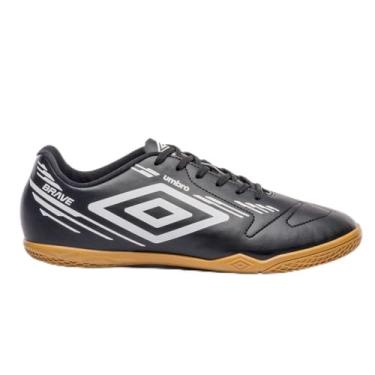 Imagem de Chuteira de Futsal Umbro Brave Tênis Salão Adulto Oficial (Preto e Branco, BR, Adulto, Numérico, 39)