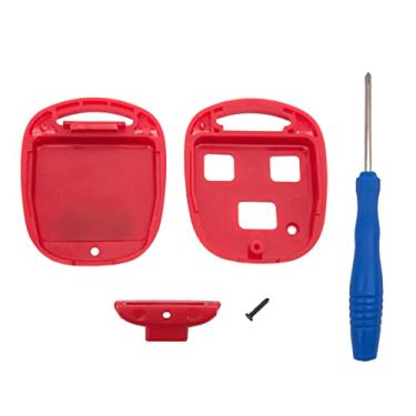 Imagem de Capa de substituição de chave de 3 botões para Lexus ES GS GX IS LS LX RX SC GX470 IS300 IS330 ES300 ES330 GS300 RX300 RX330 RX350 LX470 RX400h com chave de entrada sem chave (vermelho)