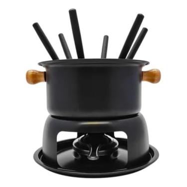 Imagem de Conjunto de Fondue para 6 Pessoas, 11 Peças com Garfos, Preto