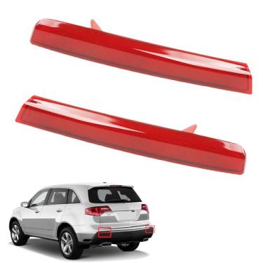 Imagem de Dasbecan Lâmpada refletora traseira esquerda direita compatível com Acura MDX 2010-2013 Refletor do lado do passageiro do motorista substituição # 33555-STX-A11 33505-STX-A11