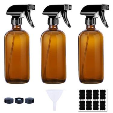 Imagem de Frascos de spray PrettyCare Amber Glass 240 ml (pacote com 3)
