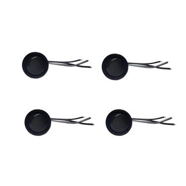 Imagem de 04 Interruptor Para Moveis Botão 22mm Com Cabo 2a Preto