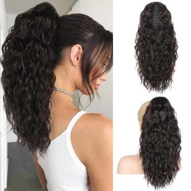Imagem de Extensão de rabo de cavalo RONTAYA, 18 cm, preto, marrom, sintético