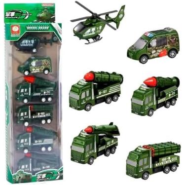 Imagem de Carrinhos Brinquedo Conjunto 6 Un Miniaturas Helicóptero Carrinhos Brinquedo Conjunto 6 Un Miniaturas Helicóptero Cor:Ve