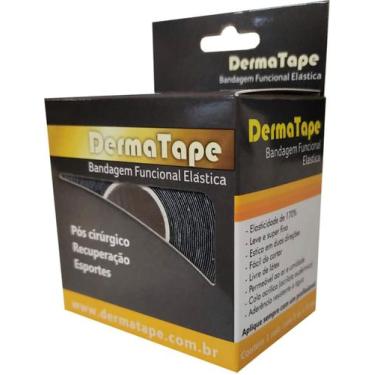 Imagem de Bandagem Elástica Adesiva Funcional Kinesio DermaTape Preta - Derma Ta